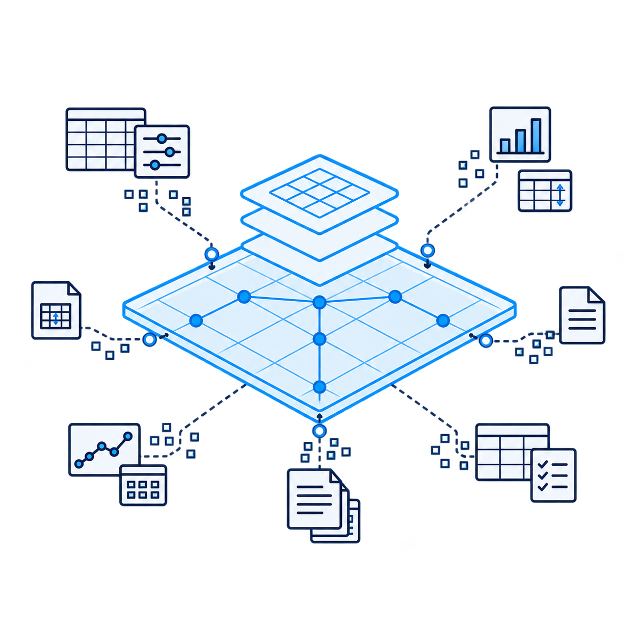 Local planning tools coordinated through a shared governance layer